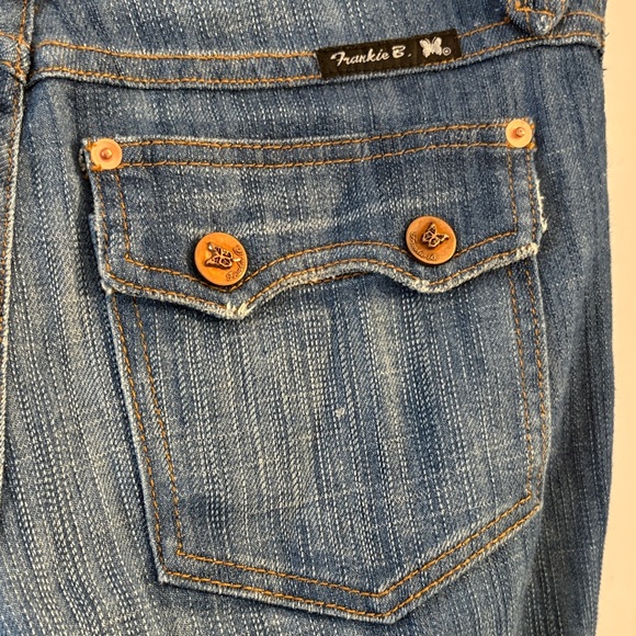 Frankie B. Vintage Rare Y2K Low Rise Blue Flare Jeans - Picture 11 of 16